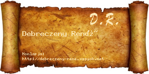 Debreczeny René névjegykártya
