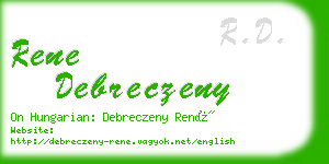 rene debreczeny business card